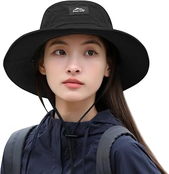 Sun Hats for Women Men Packable, Wide Brim Womens Sun Hat UPF 50+, Summer Hiking Fishing Travel Men Beach Hats with Neck Flap