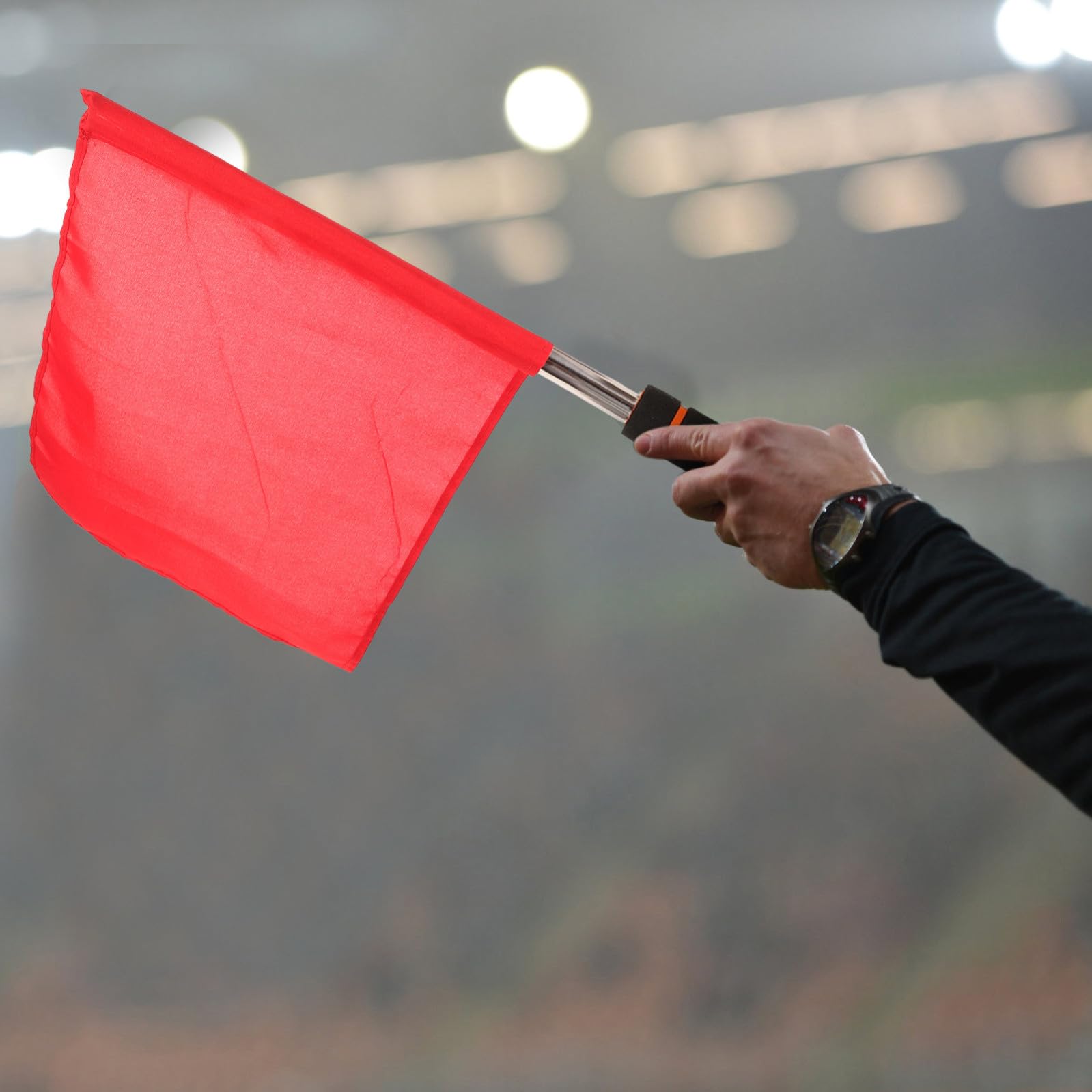 Bandiere Alta Visibilità e Leggere 10 Pezzi in Poliestere e Acciaio Inossidabile per Arbitro da Calcio per Partite di Calcio e Gare Sportive