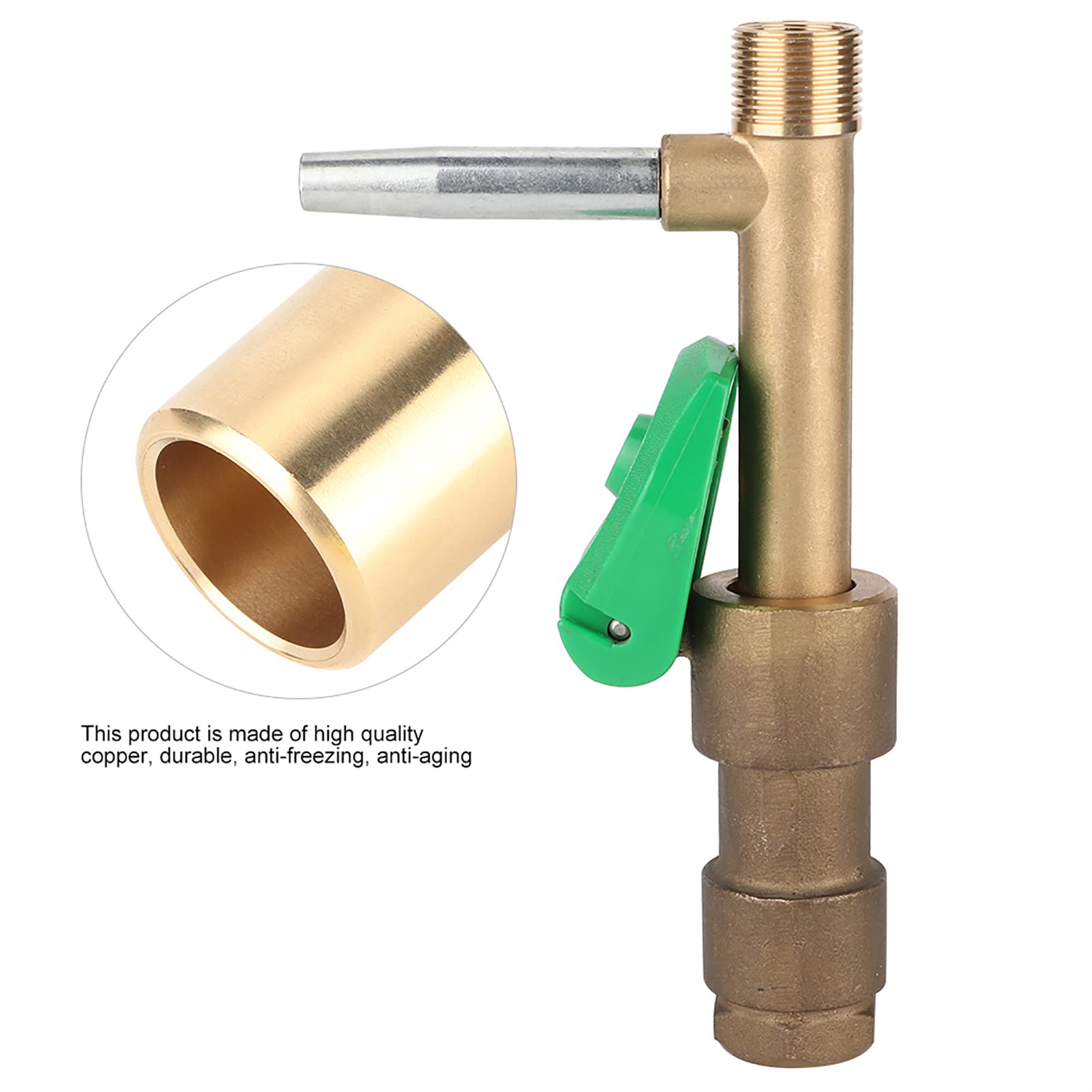 OKJHFD Chiave per valvola ad innesto rapido, Strumento per irrigazione da giardino in ottone massiccio professionale durevole Chiave per valvola ad innesto rapido, filettatura femmina G1 pollici