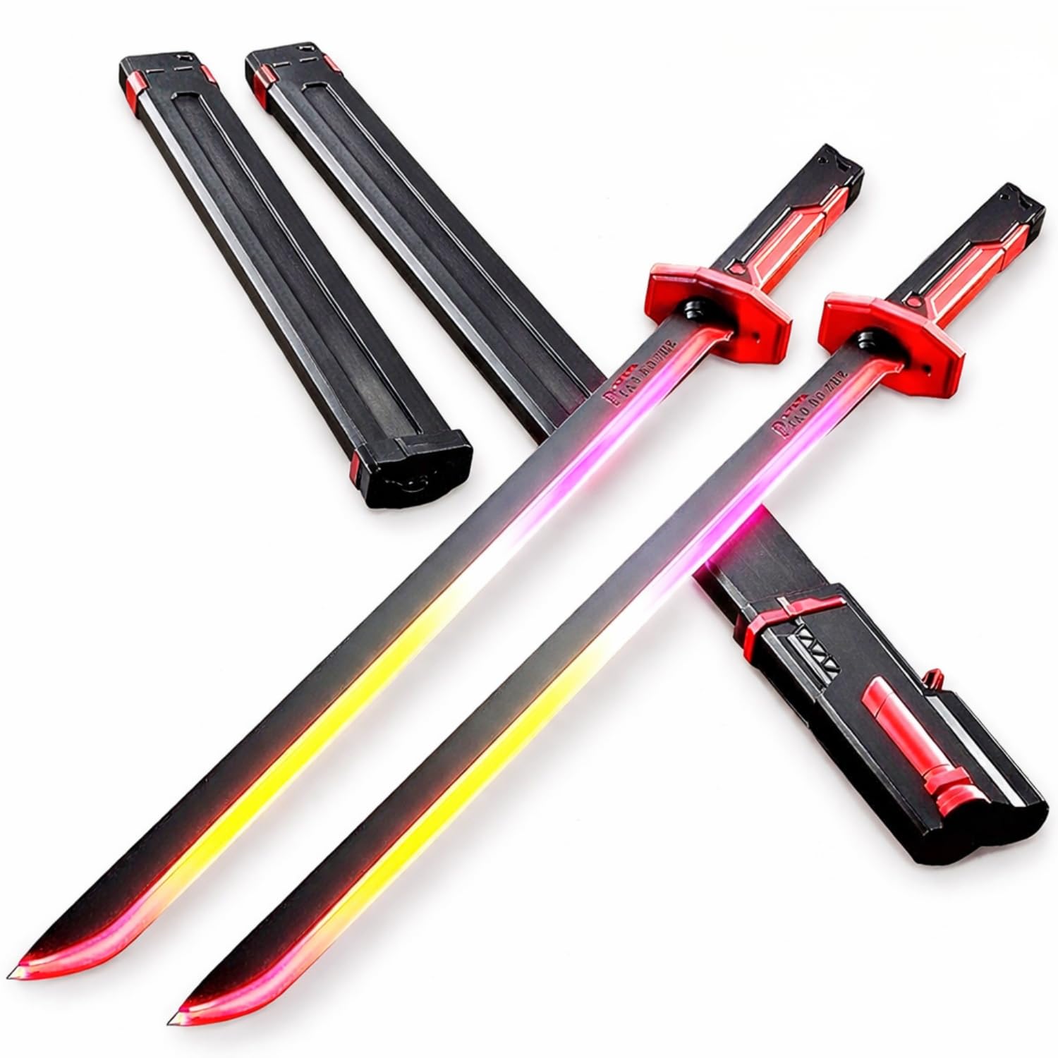 Sparkblade LED Samurai Katana Twin Pack with Multicolor Glow, Spark Burst, Smoke Effect & Durable Rechargeable Design