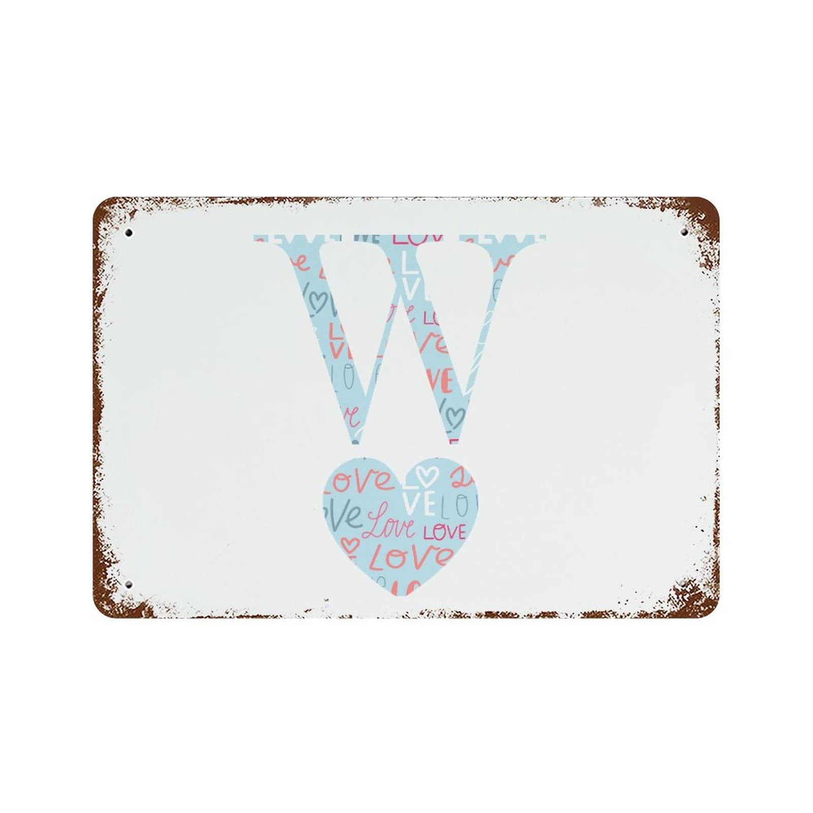 Plaque en métal I Love You pour personnaliser votre cuisine, salon ou garage rétro