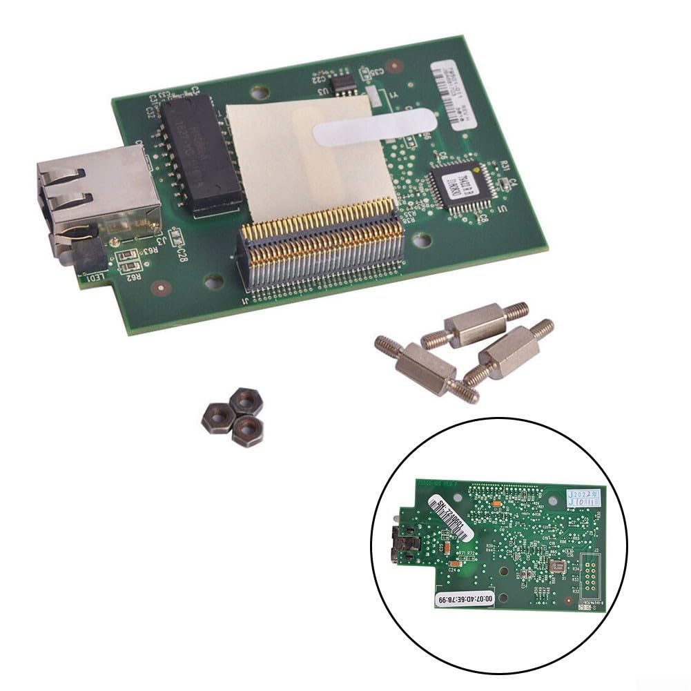 per Zebra ZM400 ZM600 Scheda di rete Server di Stampa Interna 79823 79501-011 Modulo di ricambio Adattatore LAN Ethernet Modulo di ricambio Scheda PCB Verde Apparecchiature per ufficio