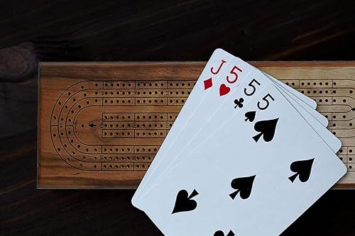 Miniatura 9 de WE Games Juego de tablas clásicas de madera de roble manchado oscuro, 3 tablas con clavijas de metal, tabla de cuna única para juegos familiares,