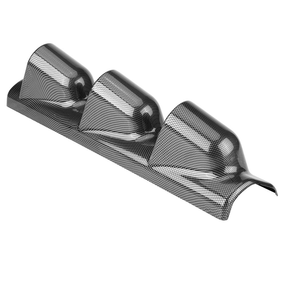 ZJchao Gauge Pod, Gauge Cluster Car Universal Carbon Fiber 52mm Triple A Pillar Pod Cluster