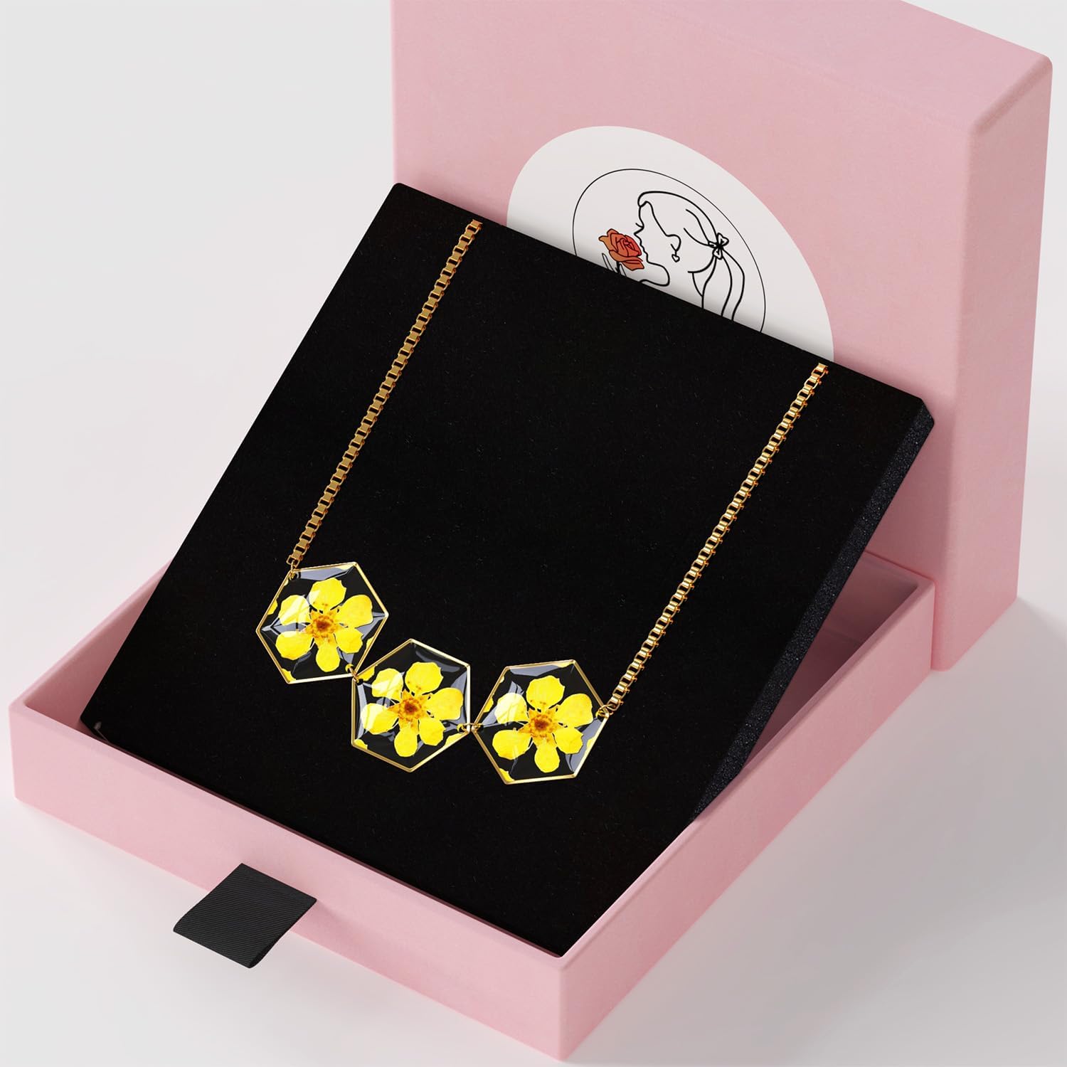 Pearl Plum Pressed Wildflower Bracelet, Gold Pressed Flower Bracelet, Personalized Jewelry with Real Flowers, Adjustable Flower - Image 3