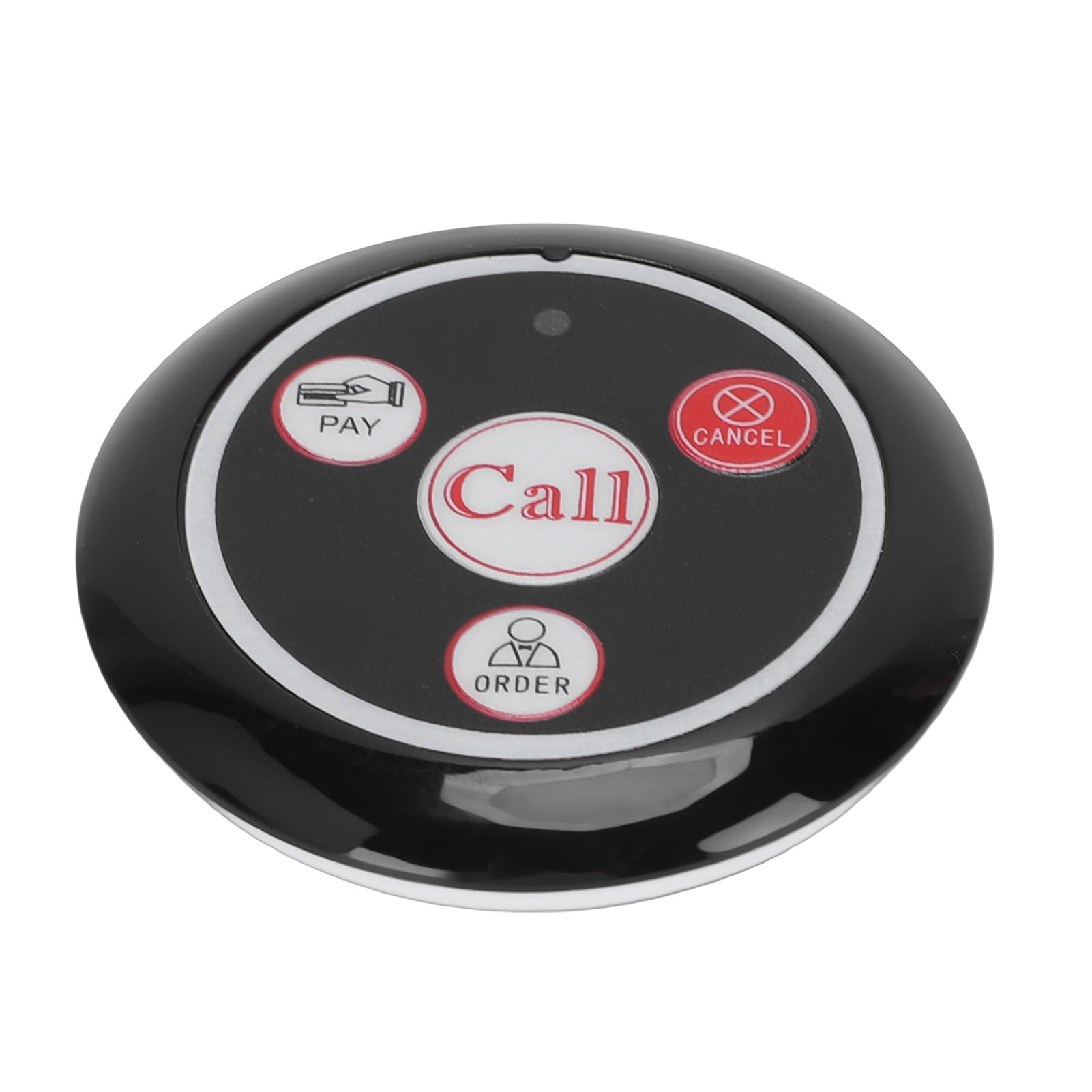 Bewinner sistem Cercapersone Ristorante, 10 Cercapersone Assistente, 1 Ricevitore Orologio, sistem di Chiamata Wireless IPX4 con Vibrazione, Lampeggiante e Cicalino per Chiesa, (BLACK)