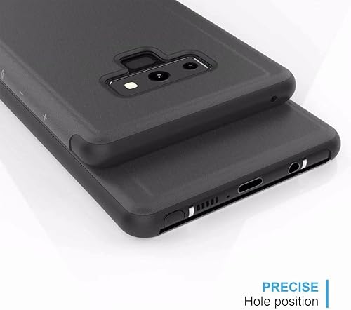 Miniatura 7 de Omorro Funda para Galaxy S23 Ultra Luxury Clear View Electroplate Mirror Maquillaje Diseño Flip Wallet 360 Cuerpo Completo Protección de Pantalla