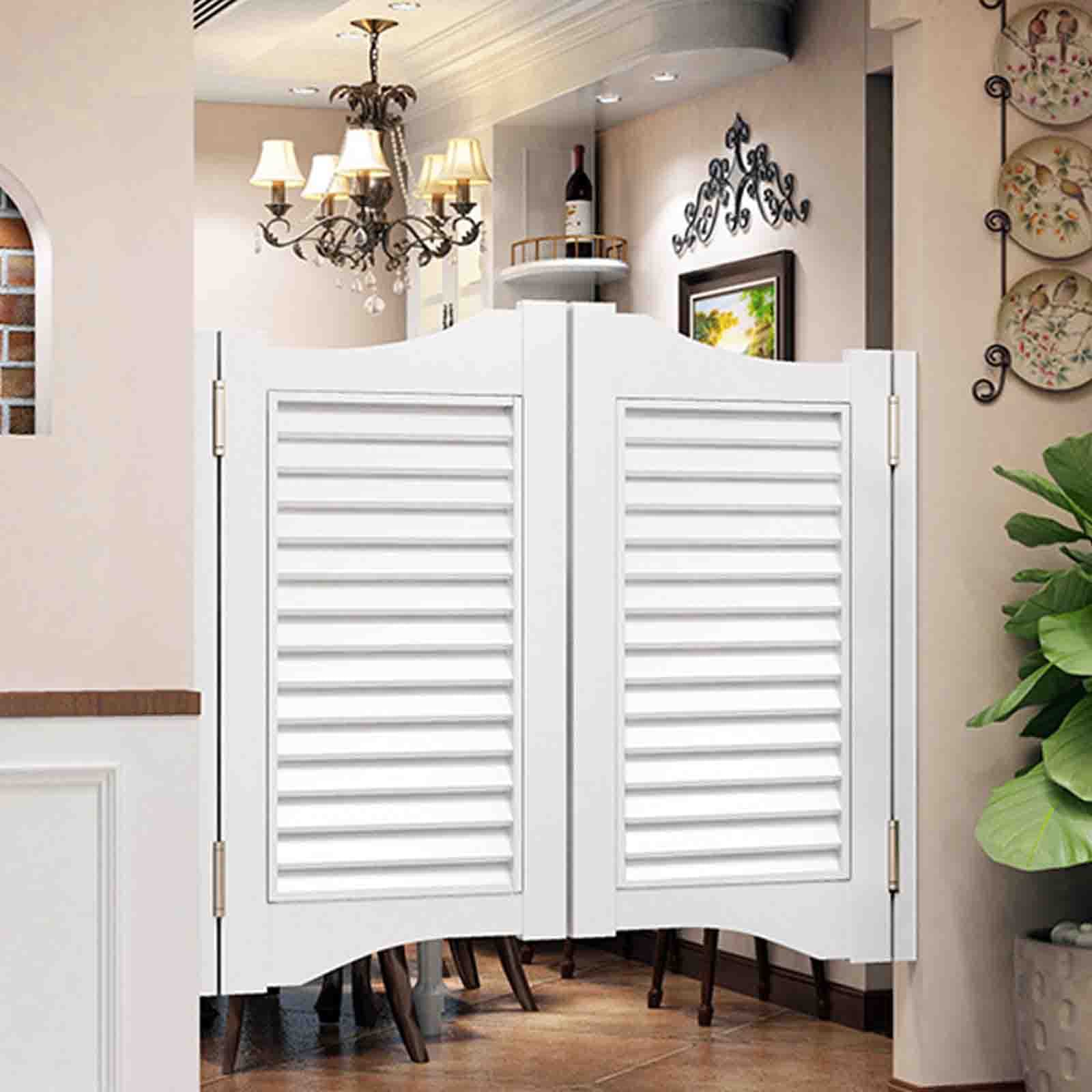 Porte battante rectangulaire Double, Porte de séparation en Bois Massif à Volets rétro, Porte de café à Fermeture Automatique, Convient pour Une Installation dans couloirs cafés Restaurants
