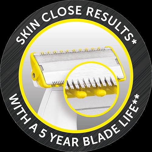 Miniatura 8 de Remington Omniblade - Afeitadora facial y corporal para hombres, 100% impermeable, recargable con cabeza extraíble, hoja principal de 1.378 in + 7