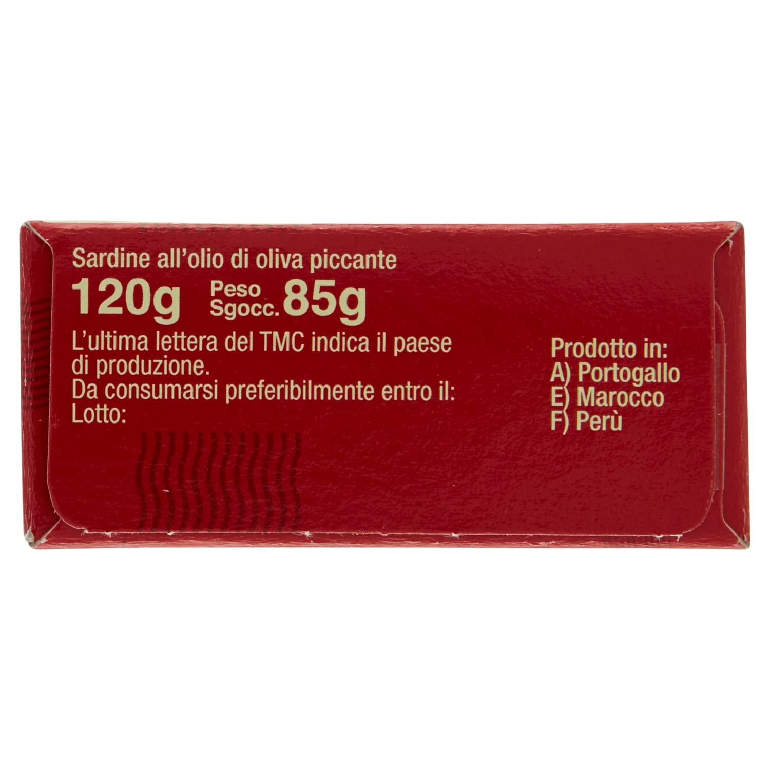 Sardine con peperoncino all'olio di oliva, 120g (10 pezzi)