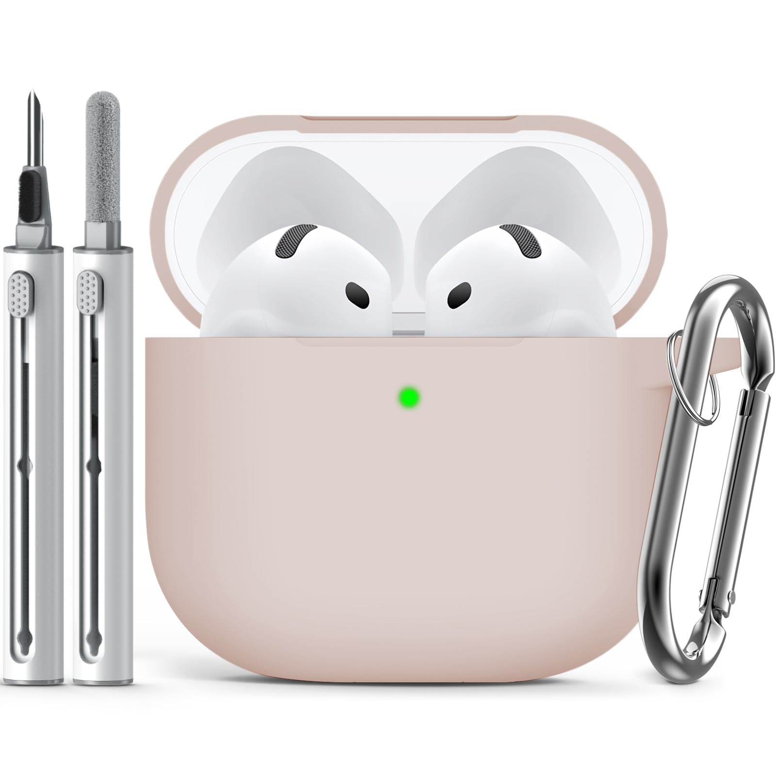 Inesore Compatible with AirPods Pro 3 Case with Cleaning Kit, Silicone Protective Case Cover for Apple Air Pods Pro 3rd (2025), Unisex Design - Black — view 65
