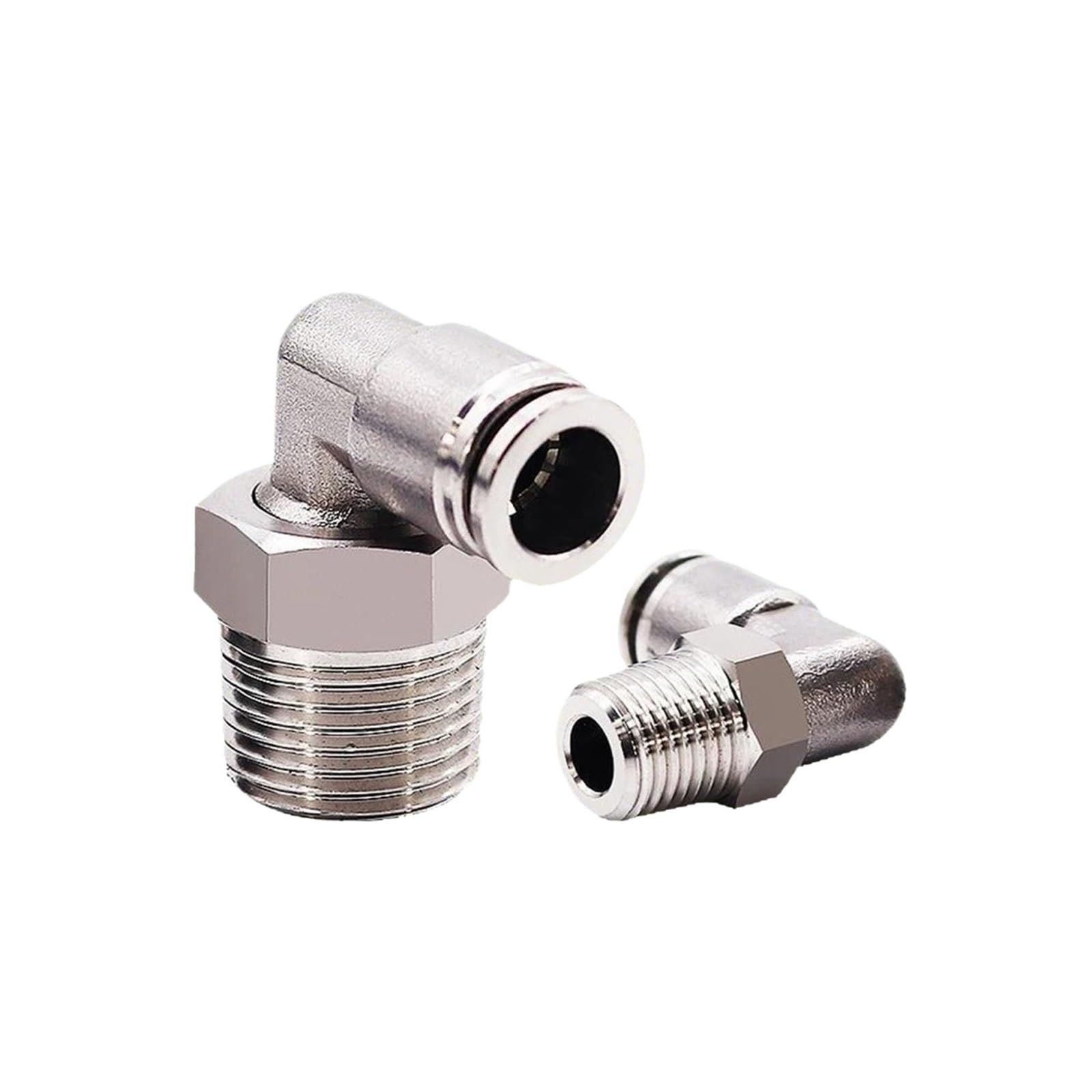 2PCS 304 PL Stainless Steel Pneumatic Fitting Quick Release Air Tube Connector 1/8 1/4 3/8 1/2 Pipe Fittings(PL4-M5 (4mm-M5))