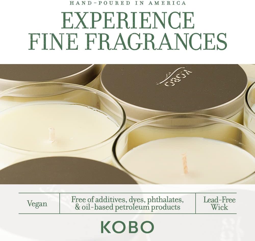 KOBO Rustic Pine Candle with Plantable Box (9 oz) | Plant The Box Collection, 100% Pure Soy Wax Candles | Hand-Poured in USA | Long Lasting 60 Hour Burning Candles | Scented Candles for Home