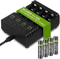Venom AAA Újratölthető Elemek Töltőállomással - 4db 800mAh 1.2V Akkumulátor Szett Töltővel 1
