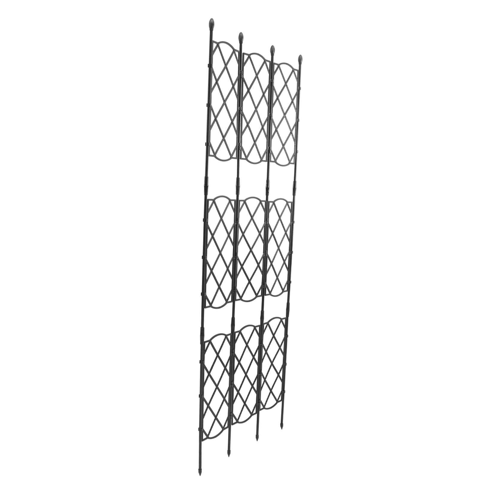 HANABASS Treillis Acier pour Plantes Grimpantes Support De Jardin pour Pois Et Rosiers Treillis Métallique pour Pot De Fleurs Et Plantes Grimpantes