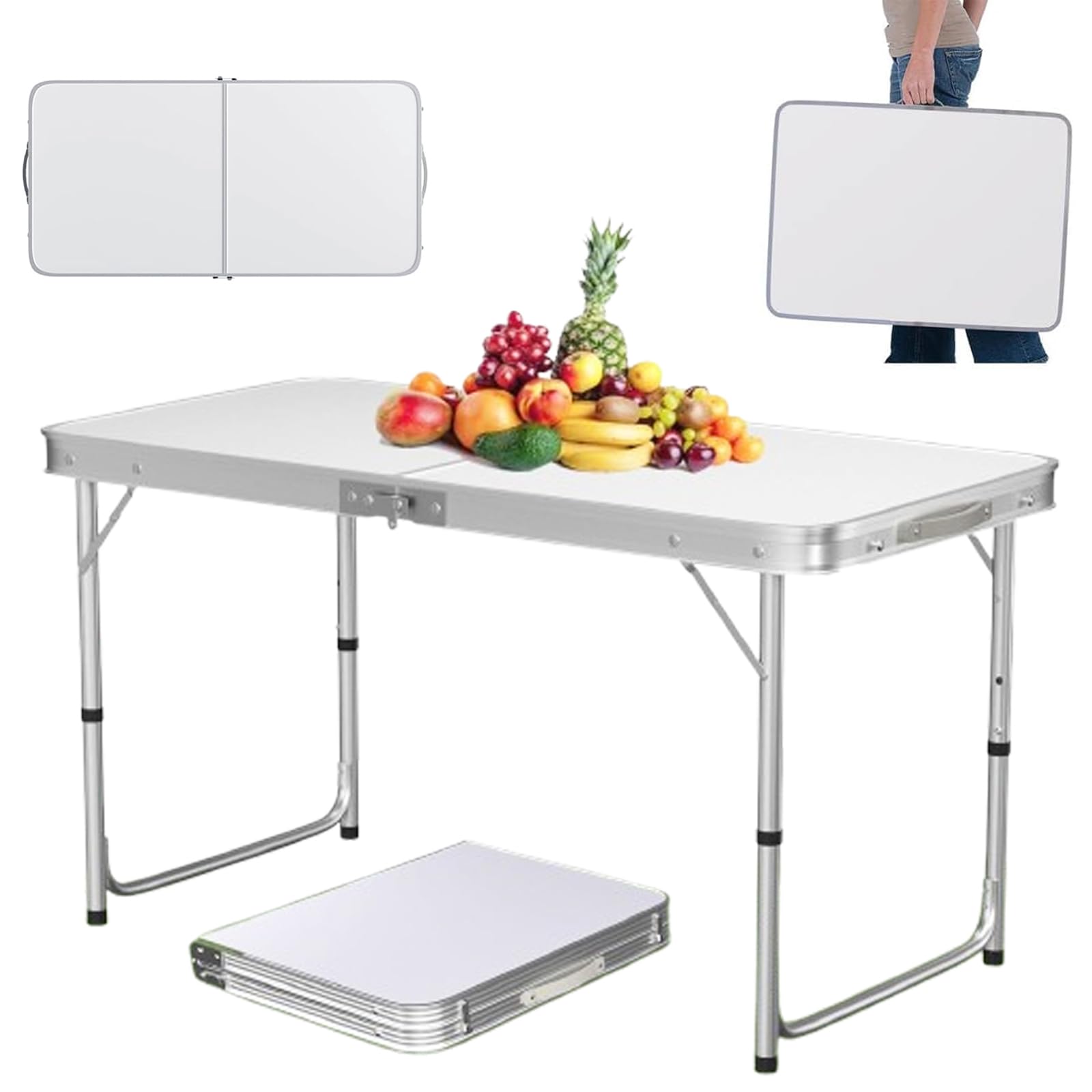 Table pliante de salle à manger portable pour camping et pique-nique en plein air