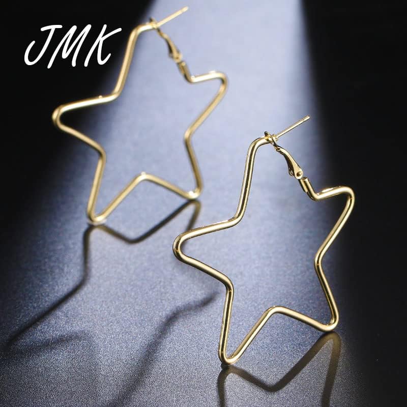 Miniatura 3 de 2024 New 18K Gold Star Earrings Exquisite Geometric Simple Alloy Metal Rose Gold Jewelry For Women Girls Birthday Party Gift Fashion Accessories