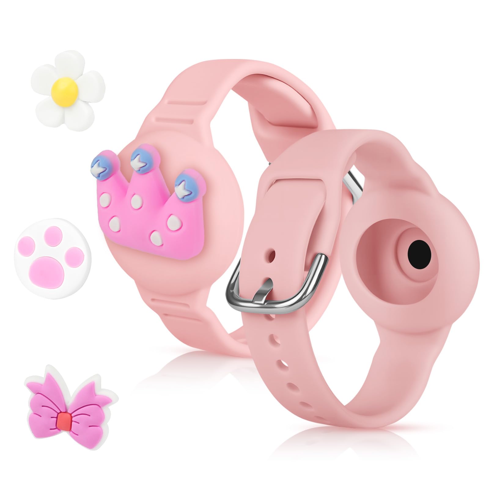 AXFEE Pulsera Compatible con Airtag, 1PCS Pulsera de Silicona para Niños, Funda Protectora Ajustable Antipérdida (Blue Shark, Airtag No Incluido) — view 20