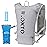 INOXTO Running Hydration Vest Backpack,Lightweight Insulated Pack with 1.5L Water Bladder Bag Daypack for Hiking Trail Running Cycling Race Marathon for Women Men (Gray Dark Blue)
