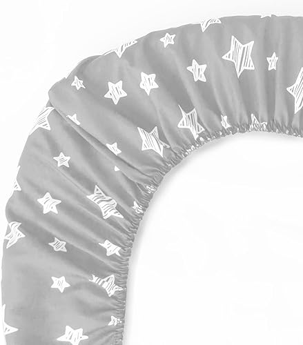 Miniatura 6 de Juego de 2 sábanas para moisés Halo, sábana universal para colchón de moisés rectangular, ovalado, reloj de arena, flexible para diferentes camas y