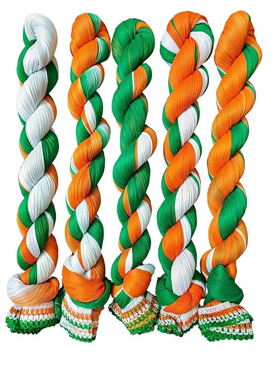 digsmorden Tricolor Dupatta for Women & Girls, Lycra Blend Fabric, Orange White Green Indian Flag Colors, Soft Stretchable Patriotic Dupatta for Independence Day & Republic Day-picture-14