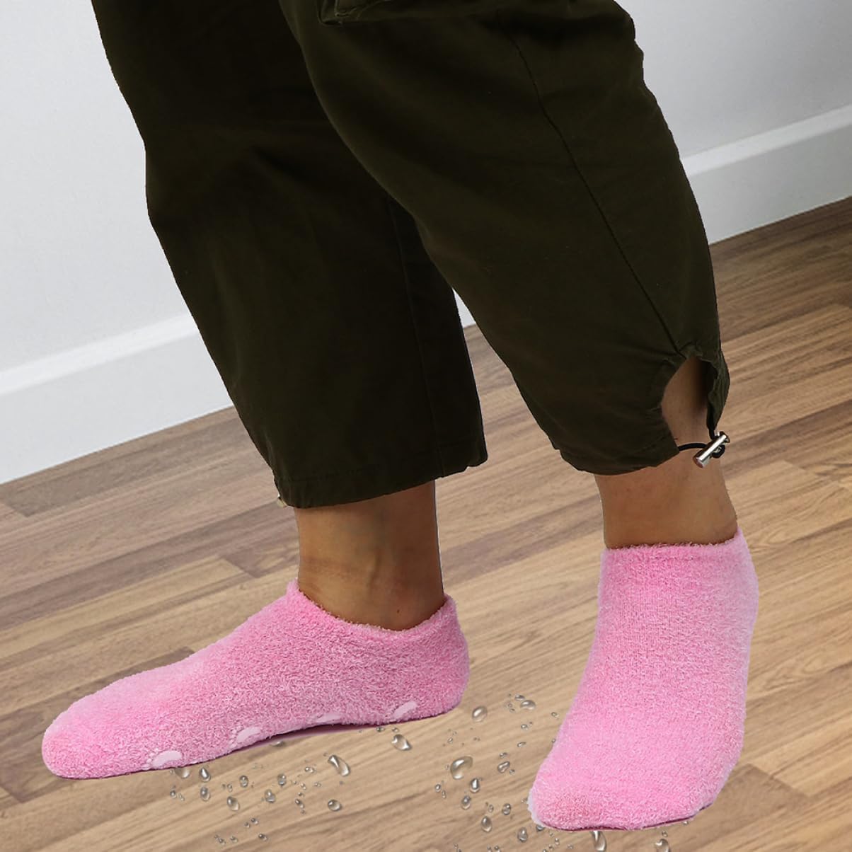 Holibanna Winter Touchscreen Gloves Moisturizing Gel Socks Dry Hand Therapy Hydrating Gloves Comfortable -Day Use Pink