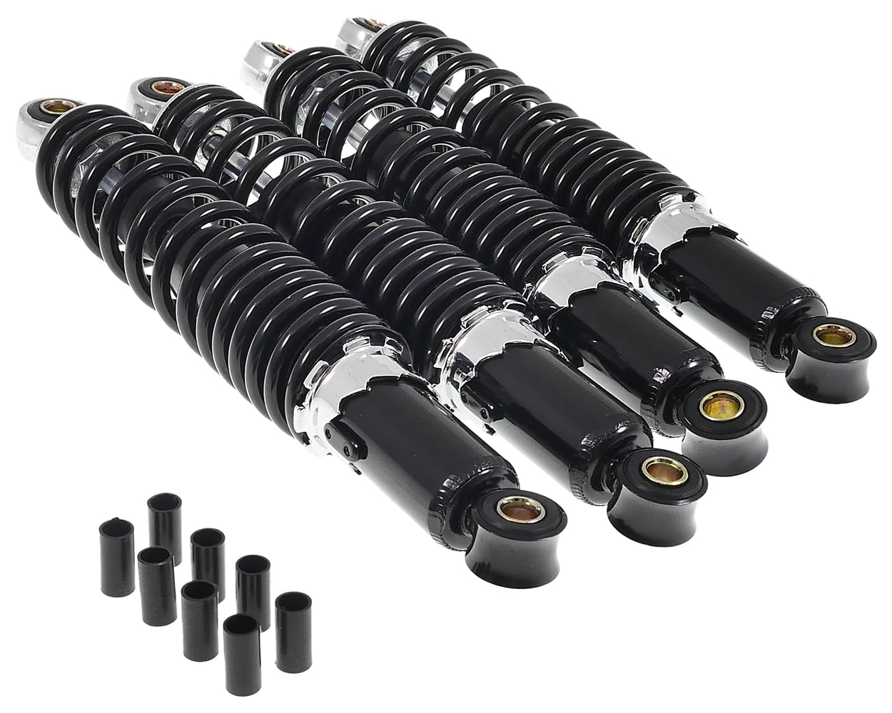 2EXTREME Stoßdämpfer Set kompatibel mit Simson Schwalbe, Sperber, Habicht, Star 50 2T AC Modelle, Länge 300mm, Augendurchmesser 10/8mm