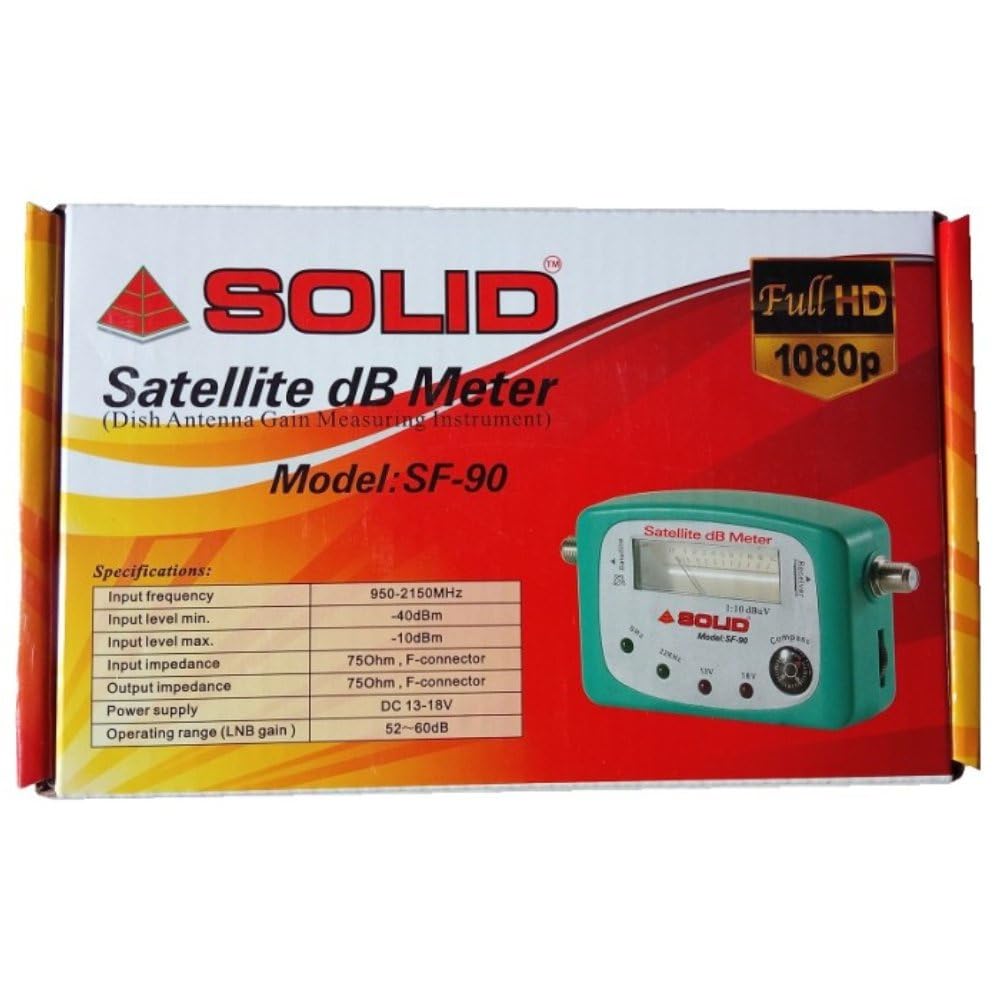 Gilhot® Solid Satellite DB Meter SF-90 | Precision Dish Antenna Signal Strength Meter | Easy-to-Use Digital Satellite Finder.