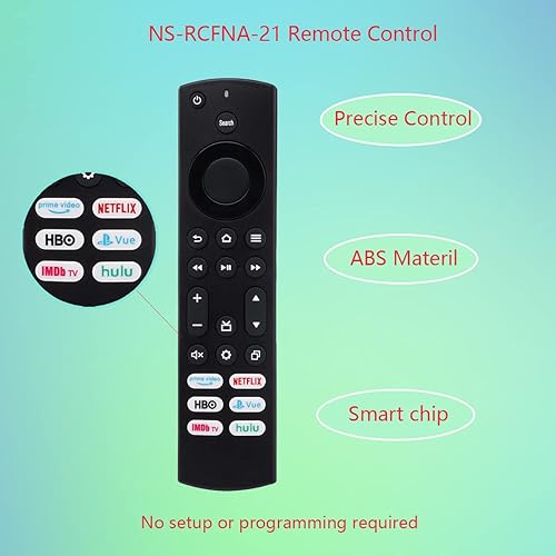 Miniatura 2 de GHUST NS-RCFNA-21 NS-RCFNA-19 IR Control remoto de repuesto para Insignia Smart TV NS-55DF710NA19 NS-24DF310NA21 NS-39DF310NA21 NS-50DF710NA21