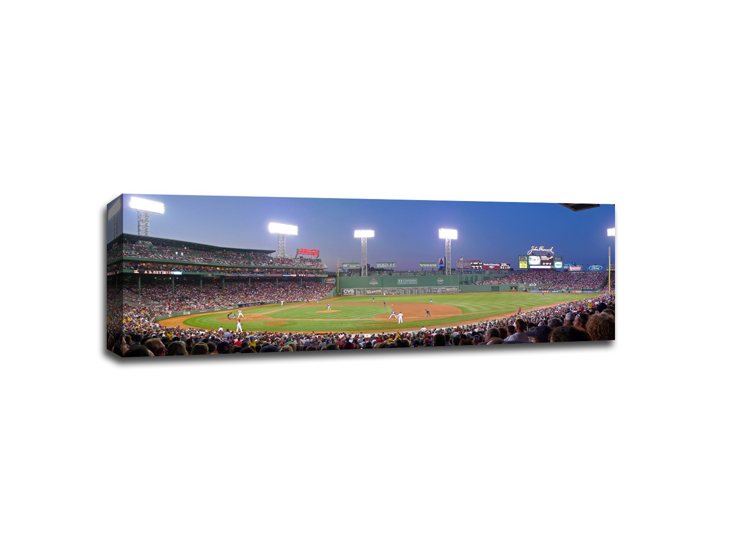 Fenway Park - v. Rangers - Baseball Field - 48x16 Gallery Wrapped Canvas Wall Art