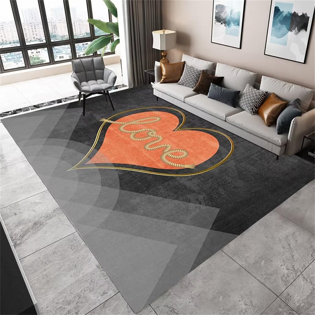 Tapis gris 120x160cm lavable en machine pour salon et chambre moderne