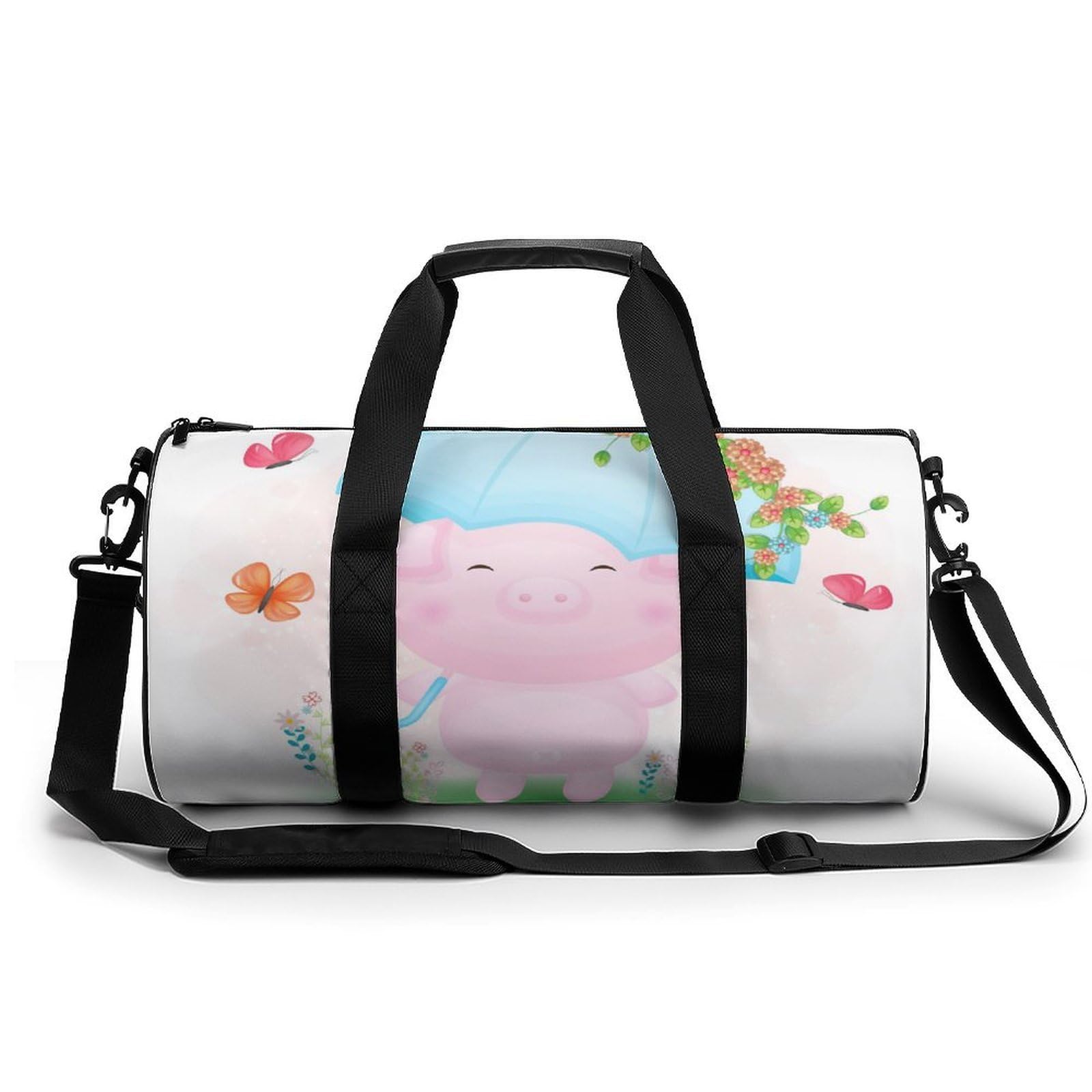 Sac week-end papillon cochon grand compartiment compact pour voyage - 8