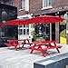 Abba Patio 9ft Patio Umbrella Outdoor Market Table Umbrella with Push Button Tilt and Crank for Garden, Lawn, Deck, Backyard & Pool, 8 Sturdy Ribs, Red