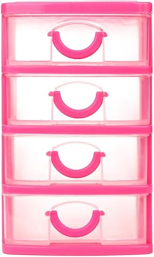 Miniatura 1 de Mini organizador de escritorio, cajón de plástico, cajones de almacenamiento de suministros de oficina, cajones de almacenamiento para organizar