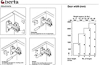 Vista 4 de Berta - Paquete de 4 bisagras de cierre suave sin marco, 110 grados, 6 maneras de ajuste, con 3 levas, bisagras ocultas para gabinetes de cocina