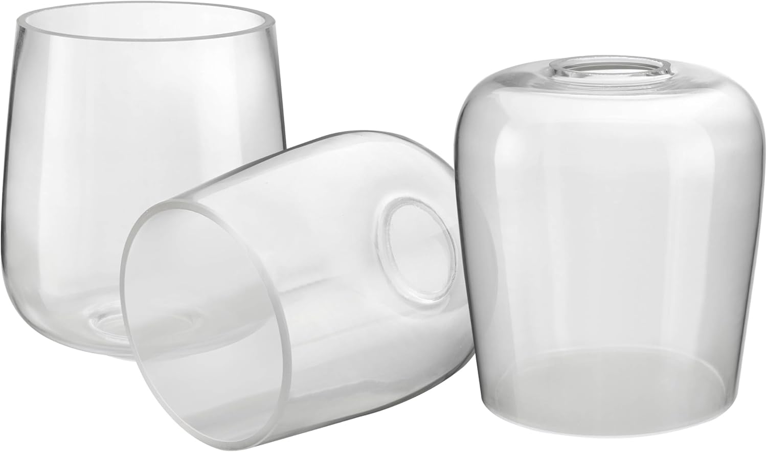 Aspen Creative 23531-60-3, Clear Glass Shade for Lighting Fixture/Vanity Light/Wall Light, Size: 5" D x 5-1/2" H, 3 Pack