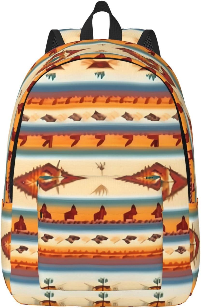 Native American Backpacks Lightweight With 1 Main Compartment, Shoulder Rucksack Carry-On