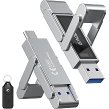 512GB USB C Stick Up to 400MB/s, Fast Dual USB Thumb Flash Drive Type-c + A USB 3.2 Solid State Drive, Metal Design, External SSD USB Memory Stick for iPhone 15/16/17 Android Phone Laptop Tablet Mac