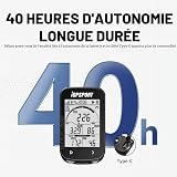 Ordinateur de vélo GPS, Compteur de Vitesse et Compteur kilométrique sans Fil Ant+, Ordinateur de vélo Rechargeable étanche IPX7 avec écran LCD rétroéclairé Automatique de 2,6 Pouces - 6