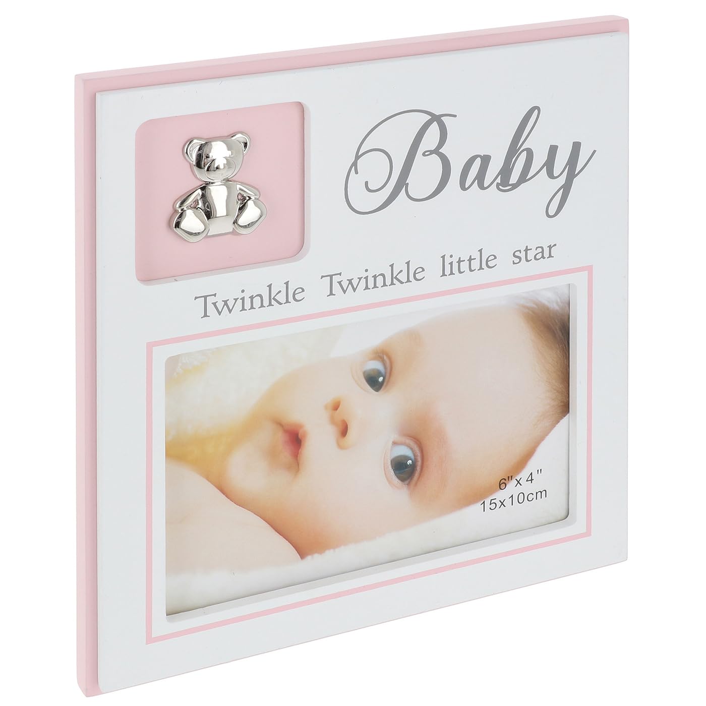 Shudehill Giftware Modern Occasion 6x4 Photo Frame - Baby Girl, Baby Boy or Christening Themed Designs with Meaningful Quote, Gift Idea (Baby Girl)