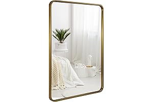 ANDY STAR Brass Mirror Bathroom, 22"x30": Timeless Elegance for Your Bathroom