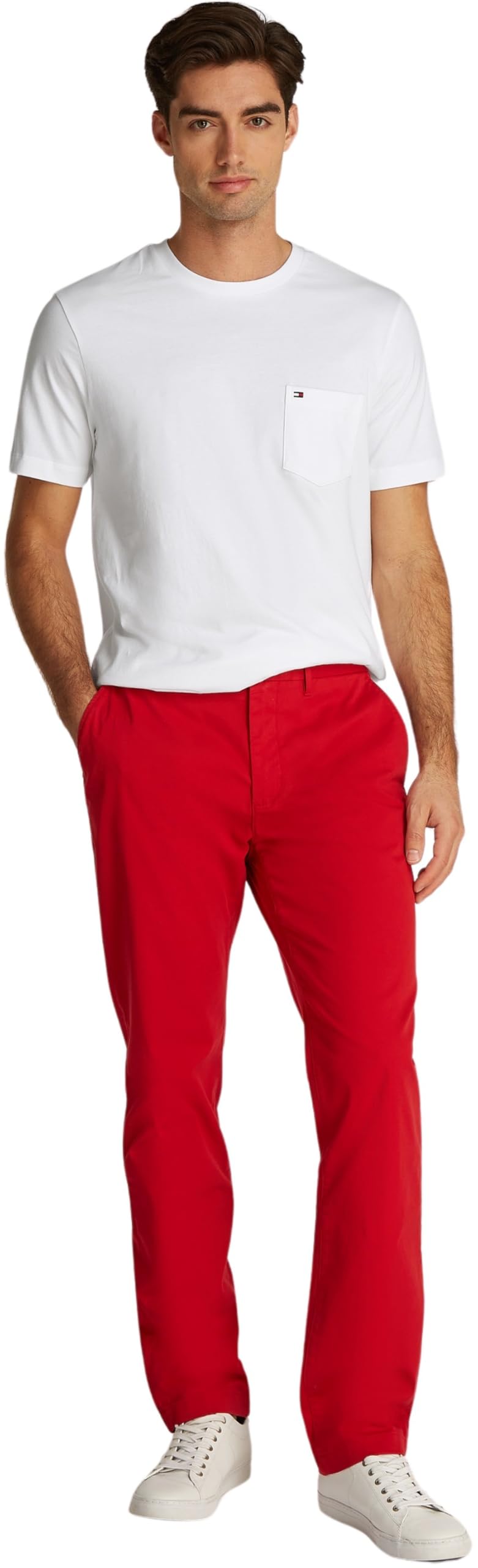 Tommy Hilfiger Uomo T-Shirt Maniche Corte Essential con Taschino sul Petto