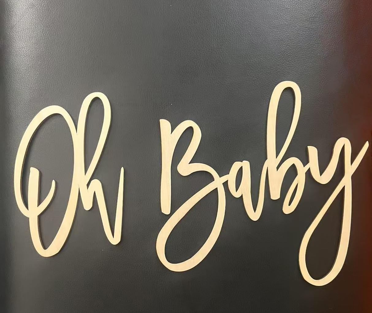 Oh Baby Sign, Wooden Party Decoration for Baby Shower, Gender Reveal, Birthday, Photo Backdrop