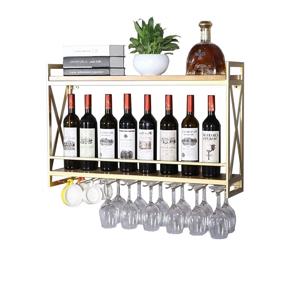 Casier à vin de décoration créative en fer forgé doré