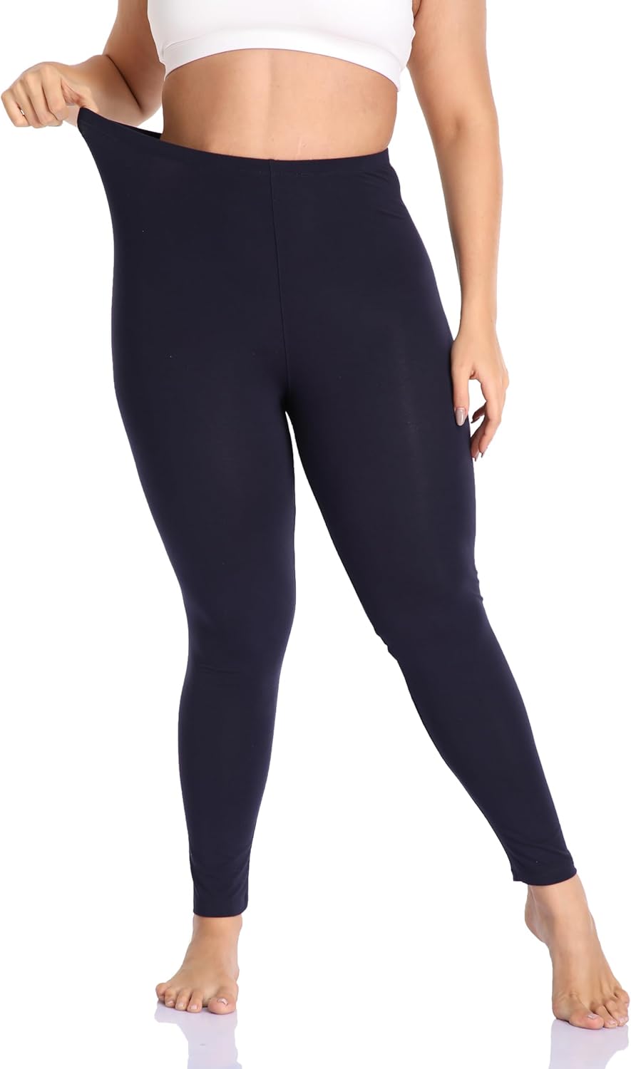 A-Wintage Women's Plus Size Ankle Length Leggings Buttery Soft High Waist Leggings Lightweight Workout Yoga Pants - Image 3
