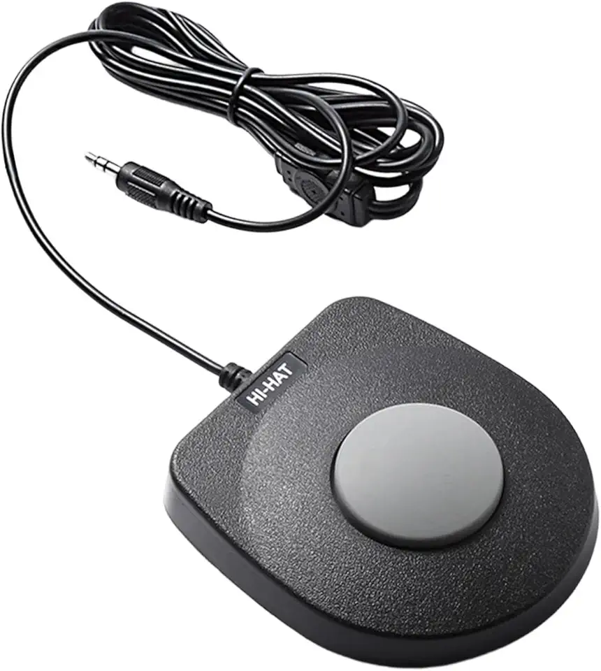 YIJU Pedal de Sustain para Bateria Eletrônica, Preto, Módulos de Som, Multifuncional, Robusto, Acessórios para Instrumentos Musicais, Pianos Digitais e, Interface de 3.5 Mm