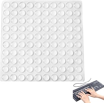 Bubble Stickers for Keyboard, Nadytype Clear Typing Keyboard Bubbles Stickers for Long Nails, Women Nail Protection Silicone Particles Raised Keyboard Cover 100pcs 0.39 * 0.08in-100pcs