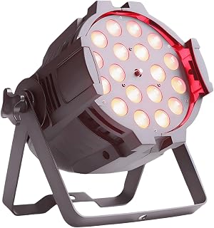 LED Zoom Par Light DJ Stage Light Corded RGBWA+UV 18x18W RGBWA UV 6in1 Par LED with DMX Sound Activated Control, Uplights for Events DJ Wedding Party Church Music Live Show Club DJ Stage Lighting