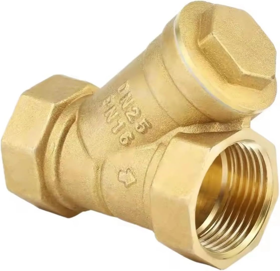 2-1/2inch Brass Y Type Strainer Check Valve Female Thread 3 Way Valve Strainer to Filter Water Impurity