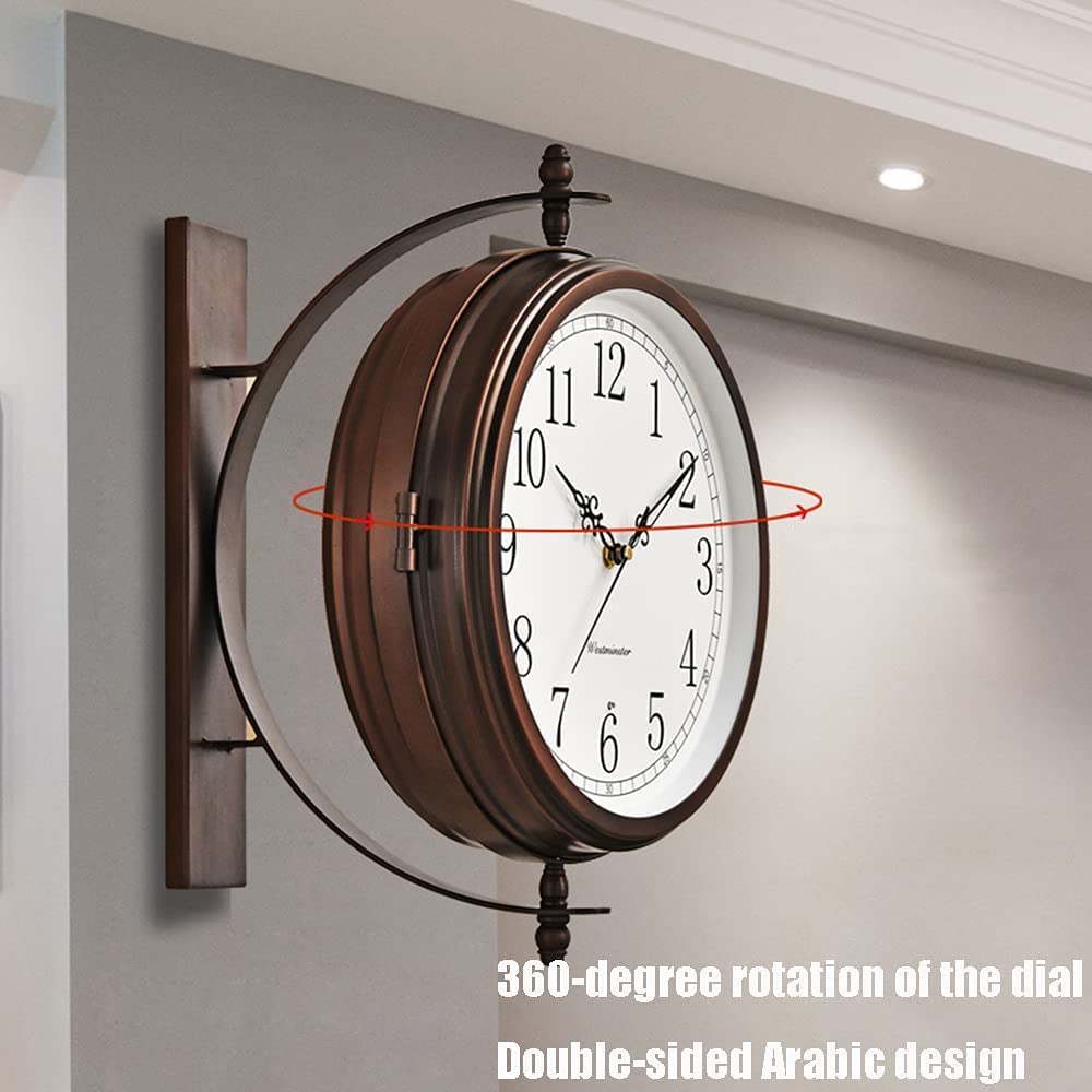 Orologio da Muro Deco Orologio Da Parete Bifacciale Nordico Moderno Per La Decorazione Del Soggiorno In Stile Europeo Per Soggiorno Cucina